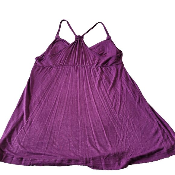 Vintage Apt 9 Night Gown Women Medium Purple T Back Crochet Lace Soft Cotton - Picture 6 of 9